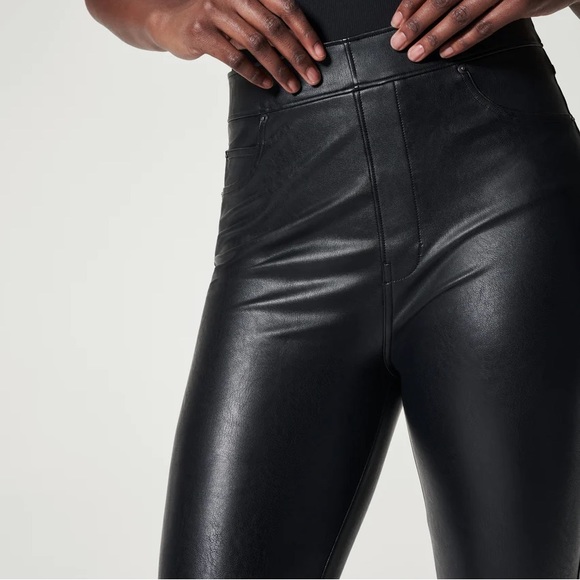 NWT SPANX Leather-Like Ankle Skinny Pant - Picture 3 of 10